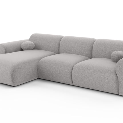 Hoekbank Neva 300cm grijs chenille links