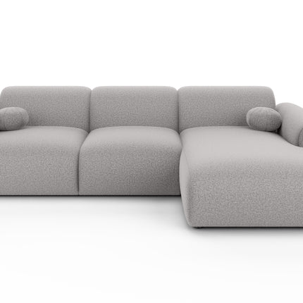 Hoekbank Neva 300cm grijs chenille rechts