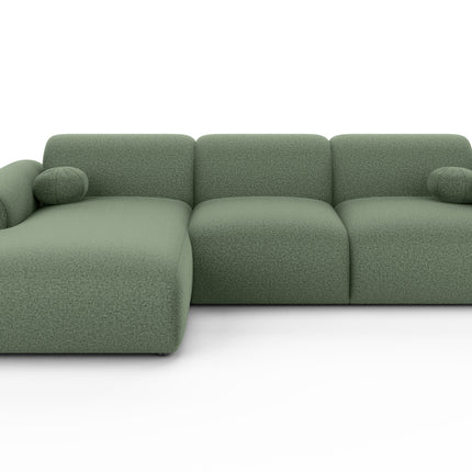 Hoekbank Neva 300cm groen chenille links