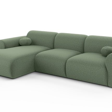 Hoekbank Neva 300cm groen chenille links
