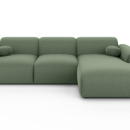 Hoekbank Neva 300cm groen chenille rechts