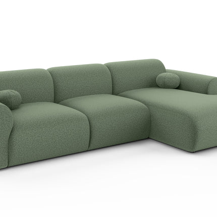 Hoekbank Neva 300cm groen chenille rechts