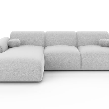 Hoekbank Neva 300cm lichtgrijs chenille links