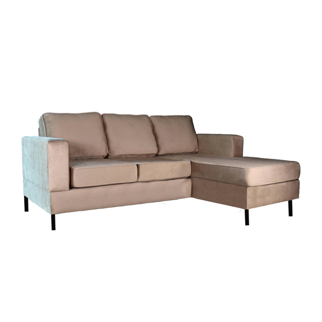 Hoekbank Venna 200cm champagne velvet