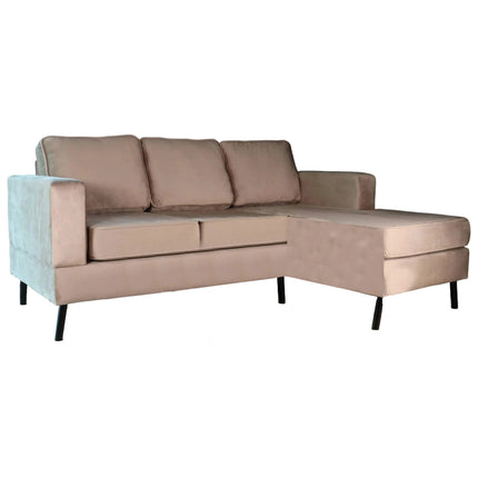 Hoekbank Venna 200cm champagne velvet