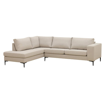 Hoekbank Verona beige chenille 265cm links
