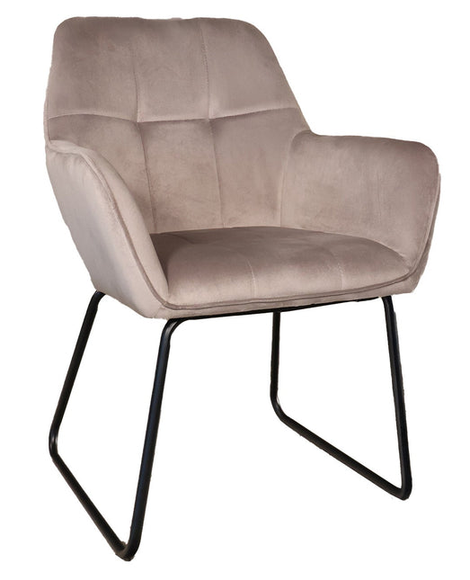 SET DEAL 6 stuks: Eetkamerstoel taupe velvet Mae