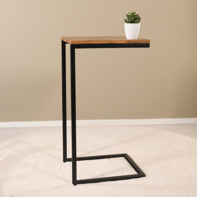 Bijzettafel Jerry 70cm bruin mangohout