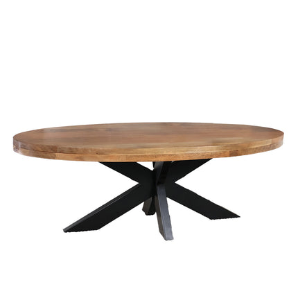 Salontafel ovaal lichtbruin mangohout 130cm Jimmy