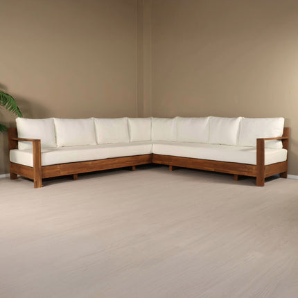 Loungebank tuin Lahon wit acaciahout 250cm