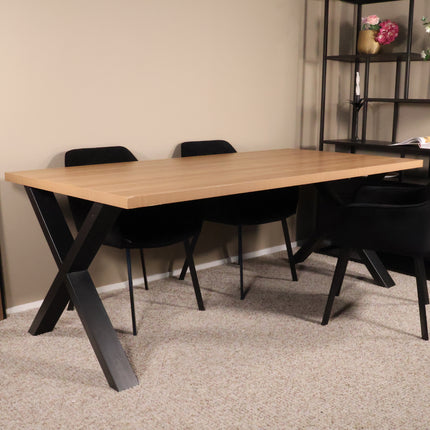 Eettafel Reef rechthoekig 200cm lichtbruin melamine