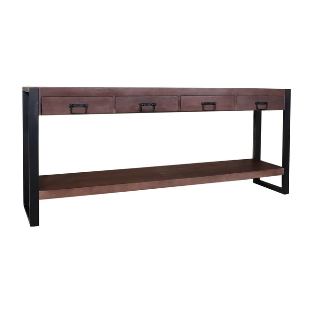 Bijzettafel 180cm mangohout Vera walnoot