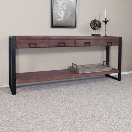 Bijzettafel 180cm mangohout Vera walnoot