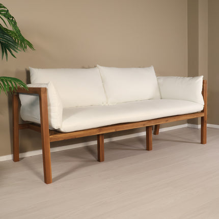 Loungebank tuin Xandra wit acaciahout 169cm