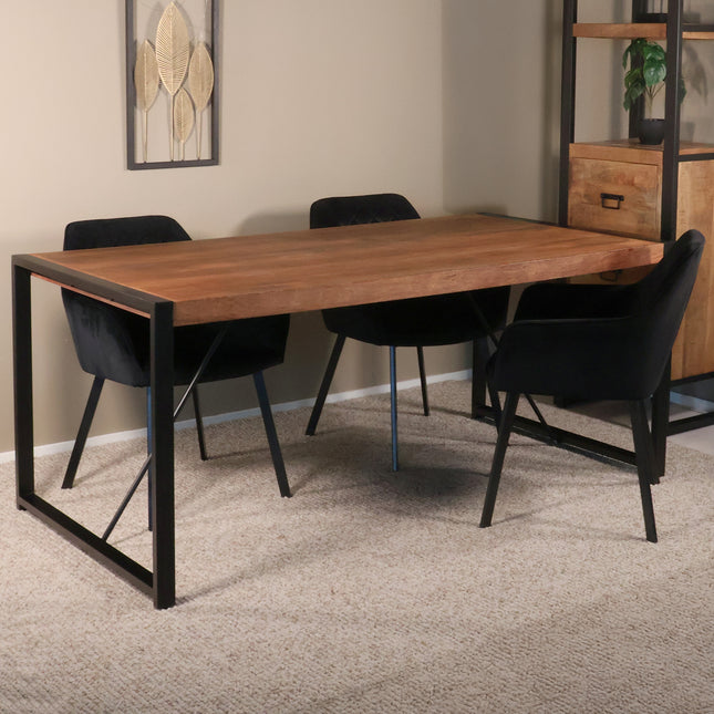 Eettafel Flora rechthoekig 180cm bruin mangohout