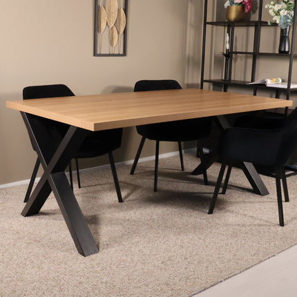 Eettafel Reef rechthoekig 180cm lichtbruin melamine