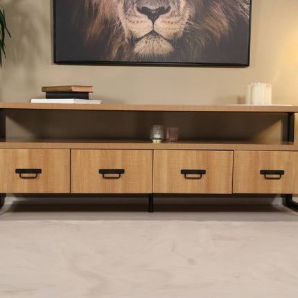 TV meubel industrieel melamine Harper 180cm tv kast