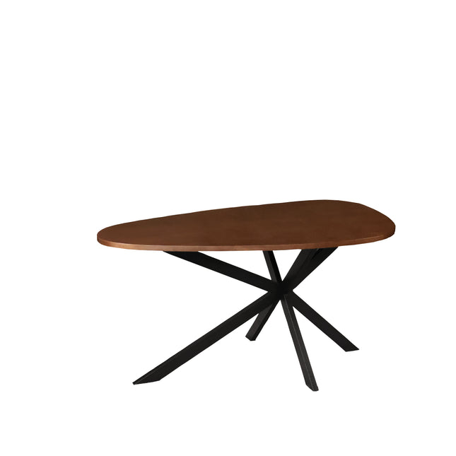 Eettafel organisch Jillian 160cm bruin eiken fineer