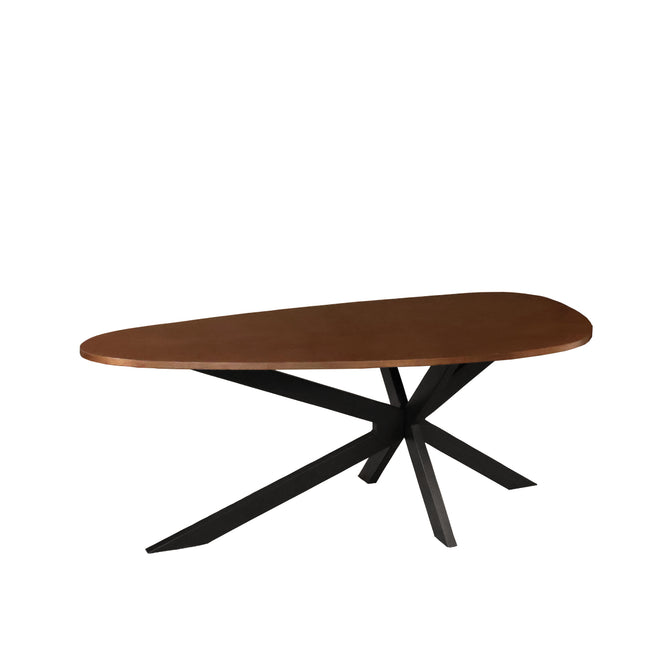 Eettafel organisch Jillian 210cm bruin eiken fineer