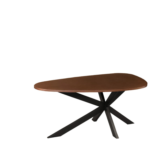 Eettafel organisch Jillian 180cm bruin eiken fineer