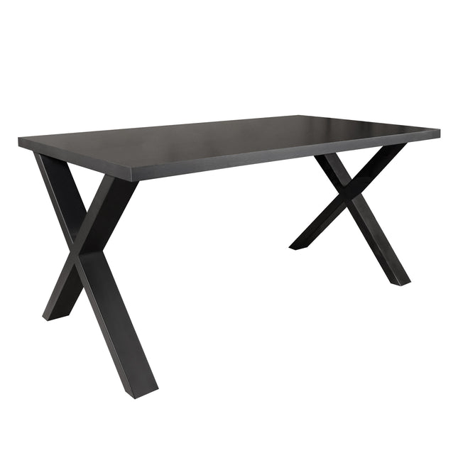 Eettafel Reef rechthoekig 200cm zwart melamine