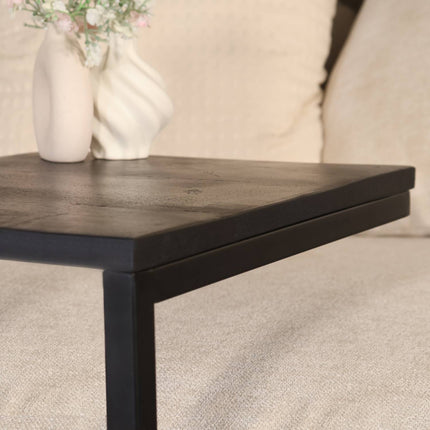 Bijzettafel Jerry 55cm zwart mangohout