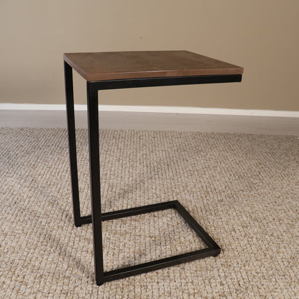 Bijzettafel Jerry 55cm walnoot mangohout