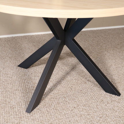 Eettafel Sanne rond 120cm lichtbruin melamine