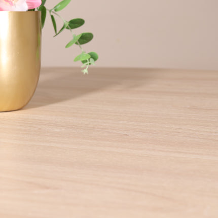 Eettafel Sanne rond 120cm lichtbruin melamine