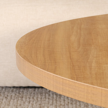 Salontafel ovaal lichtbruin melamine 120cm Denzel