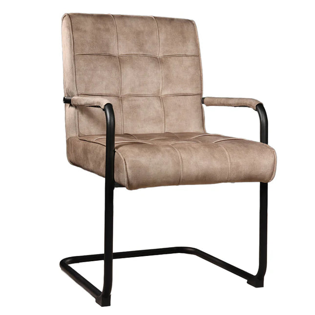 Eetkamerstoel beige velvet Indy