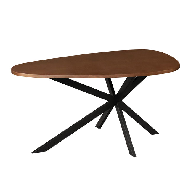 Eettafel organisch Jillian 160cm bruin eiken fineer