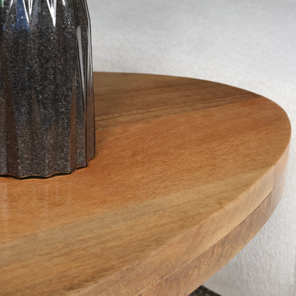 Salontafel ovaal lichtbruin mangohout 100cm Jimmy