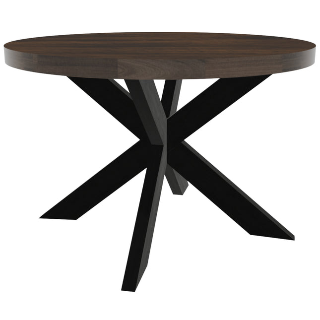 Eettafel Jones rond 120cm walnoot mangohout