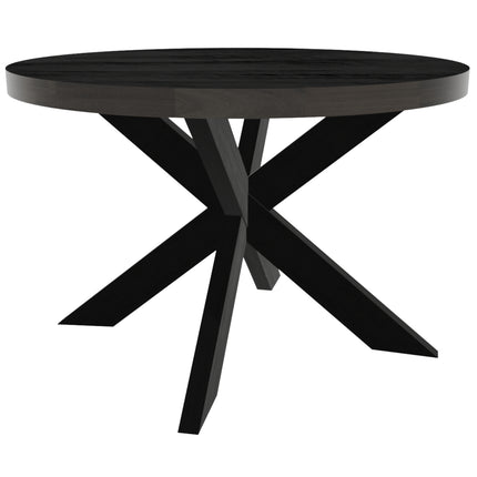 Eettafel Jones rond 120cm zwart mangohout