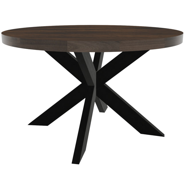 Eettafel Jones rond 130cm walnoot mangohout