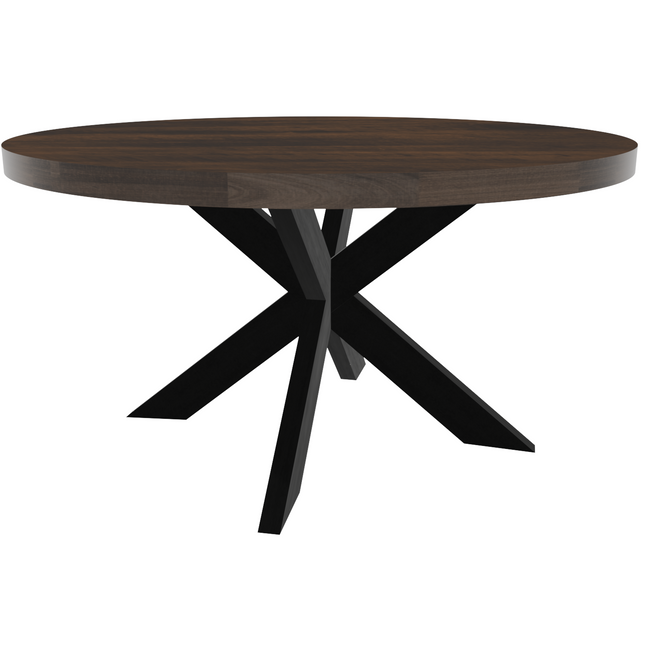 Eettafel Jones rond 150cm walnoot mangohout