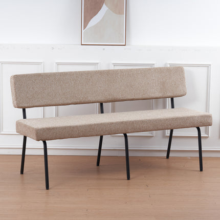 Eetkamerbank Wendy 160cm beige stof