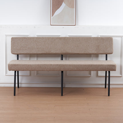 Eetkamerbank Wendy 160cm beige stof