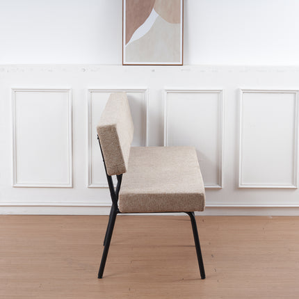 Eetkamerbank Wendy 160cm beige stof