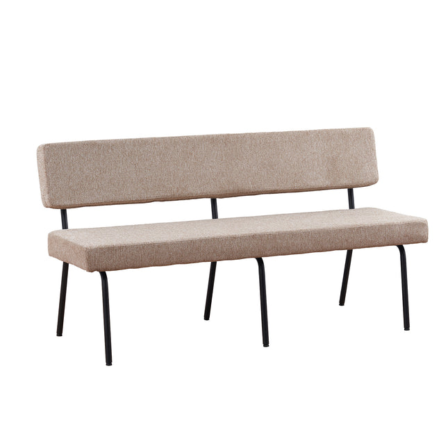 Eetkamerbank Wendy 160cm beige stof