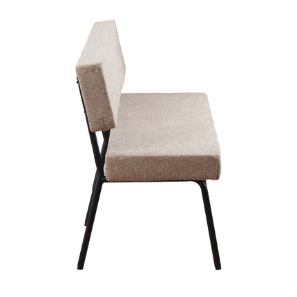 Eetkamerbank Wendy 160cm beige stof