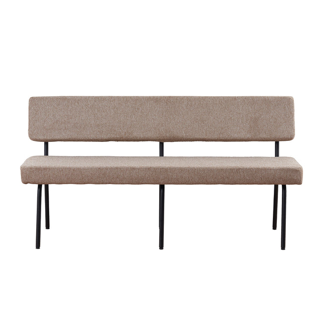 Eetkamerbank Wendy 160cm beige stof