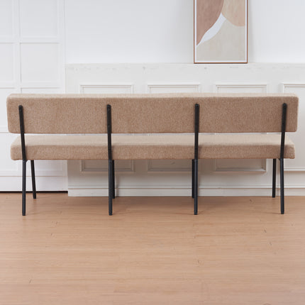 Eetkamerbank Wendy 200cm beige stof
