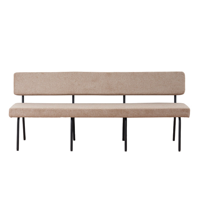 Eetkamerbank Wendy 200cm beige stof