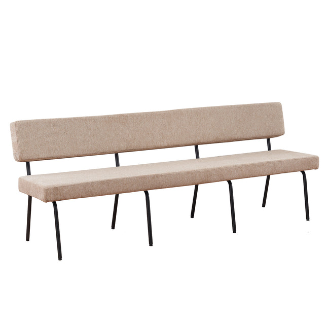 Eetkamerbank Wendy 200cm beige stof