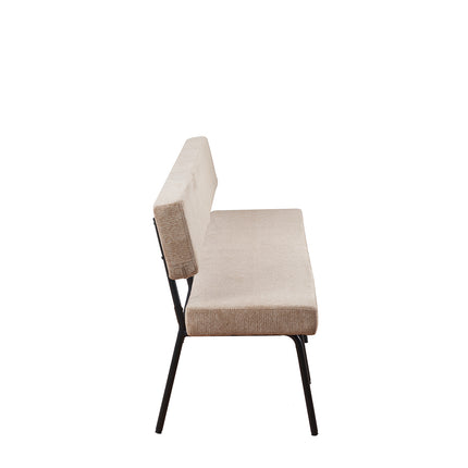 Eetkamerbank Wendy 200cm beige stof