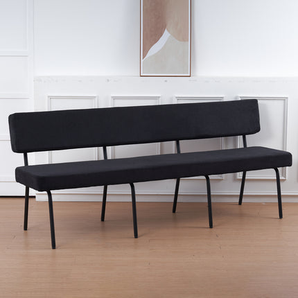 Eetkamerbank Wendy 200cm zwart stof