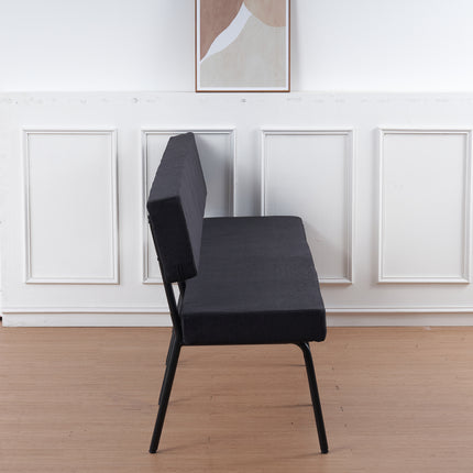 Eetkamerbank Wendy 200cm zwart stof