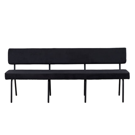 Eetkamerbank Wendy 200cm zwart stof